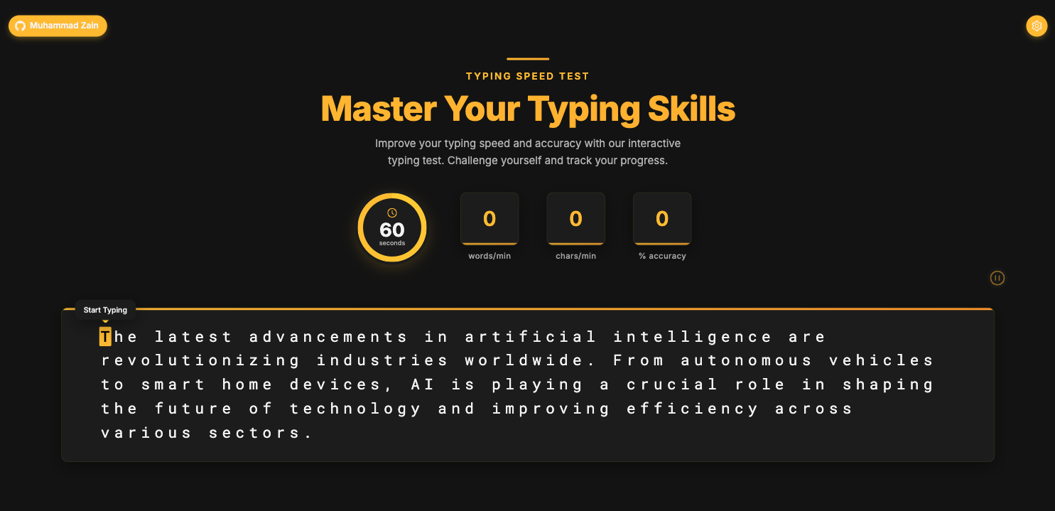 Typing Test App - Tool Project